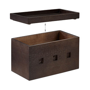 relaxdays Kabelbox 25,5 cm braun