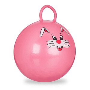 relaxdays Hüpfball Hase rosa, Ø 45,0 cm, 1 St.