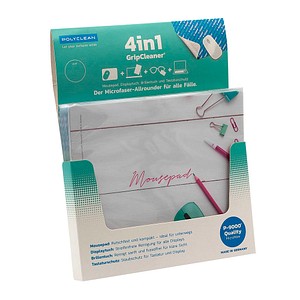 POLYCLEAN Mousepad 4-in-1 weiß