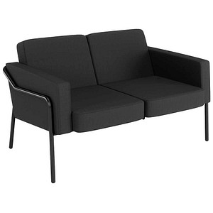 meet powered by PAPERFLOW 2-Sitzer Sofa MEDSO L Klassik Outdoor anthrazit schwarz Kunststoff 125,0 x 74,7 x 74,0 cm, 1 St.