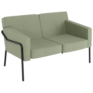 meet powered by PAPERFLOW 2-Sitzer Sofa MEDSO L Modell T grün schwarz Stoff 125,0 x 74,7 x 74,0 cm, 1 St.