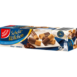 GUT&GÜNSTIG Schoko-Röllchen Vollmilch Kekse 125,0 g, 1 St.