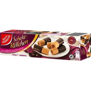 GUT&GÜNSTIG Schoko-Röllchen Zartbitter Kekse 125,0 g, 1 St.