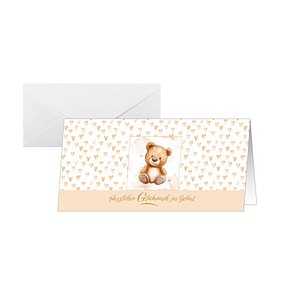 SIGEL Glückwunschkarten Teddy DS623 DIN lang, 10 St.