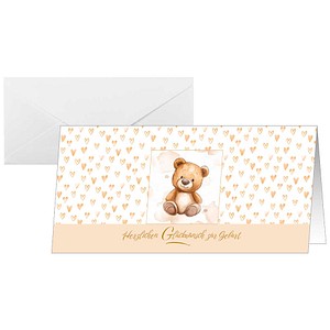 SIGEL Glückwunschkarten Teddy DS623 DIN lang, 10 St.