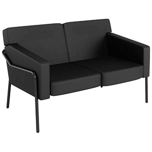 meet powered by PAPERFLOW 2-Sitzer Sofa MEDSO L Modell T schwarz Kunstleder 125,0 x 74,7 x 74,0 cm, 1 St.