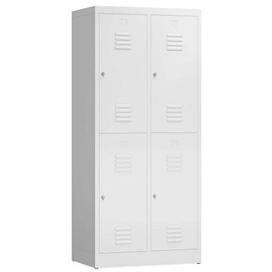 ClassiX Spind signalweiß X-523227, 4 Schließfächer 80,0 x 50,0 x 180,0 cm