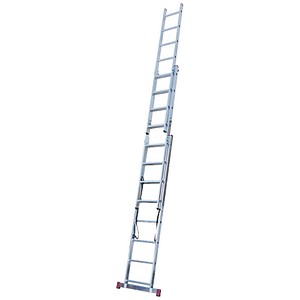 KRAUSE Vielzweckleiter CORDA silber 3x 8 Sprossen, H: 225,0 cm