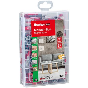 fischer Meister-Box Wohnraum 535971 Universaldübel-Sortiment, 132-teilig