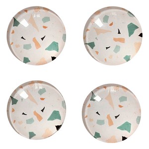 Zeller Terrazzo Magnete Motiv, Kunststoff Ø 2,5 x 0,8 cm, 4 St.