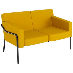 meet powered by PAPERFLOW 2-Sitzer Sofa MEDSO L Modell T Outdoor gelb schwarz Kunststoff 125,0 x 74,7 x 74,0 cm, 1 St.