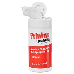 Printus Bildschirm-Reinigungstücher 1-lagig weiß, 100 Tücher