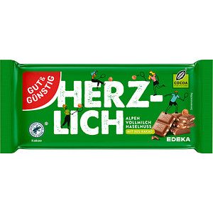 GUT&GÜNSTIG HERZLICH Schokolade 100,0 g, 1 St.
