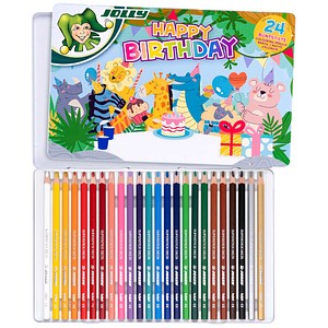 JOLLY Happy Birthday Supersticks Delta Buntstifte farbsortiert, 24 St.