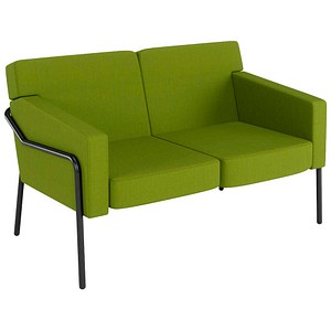 meet powered by PAPERFLOW 2-Sitzer Sofa MEDSO L Modell T Outdoor grün schwarz Kunststoff 125,0 x 74,7 x 74,0 cm, 1 St.