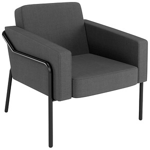medso powered by PAPERFLOW Sessel MEDSO L anthrazit schwarz Stoff 75,0 x 74,3 x 73,6 cm, 1 St.