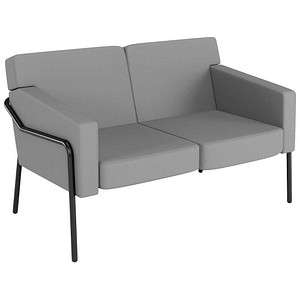 meet powered by PAPERFLOW 2-Sitzer Sofa MEDSO L Modell T Outdoor grau schwarz Kunststoff 125,0 x 74,7 x 74,0 cm, 1 St.