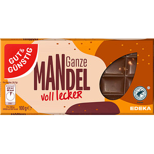GUT&GÜNSTIG Ganze Mandel Schokolade 100,0 g, 1 St.
