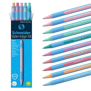 Schneider Kugelschreiber Slider Edge XB hellblau/dunkelblau, Schreibfarbe: farbsortiert, 10 St.