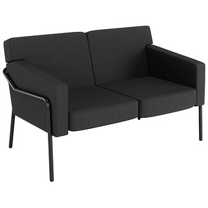 meet powered by PAPERFLOW 2-Sitzer Sofa MEDSO L Modell T Outdoor anthrazit schwarz Kunststoff 125,0 x 74,7 x 74,0 cm, 1 St.