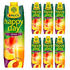 happy day Fruchtnektar Pfirsich 6x 1,0 l
