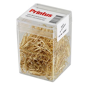 Printus Büroklammern gold vermessingt, 400 St.