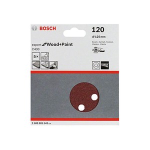 5 BOSCH C430 Expert for Wood and Paint Schleifblätter 120