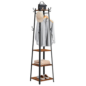 VASAGLE Kleiderständer LCR80X braun Metall 8 Haken 43,0 x 180,0 cm, 1 St.