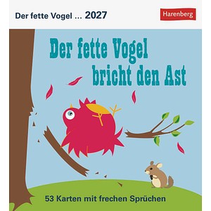 Harenberg Postkartenkalender Der fette Vogel bricht den Ast 2027, 1 St.