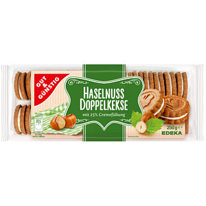 GUT&GÜNSTIG Haselnuss Doppelkekse Kekse 250,0 g, 1 St.