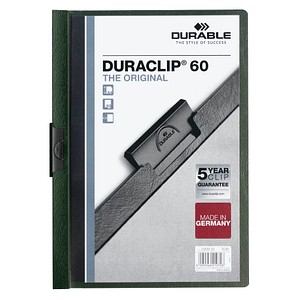 DURABLE Klemmhefter DURACLIP dunkelgrün, 25 St.