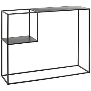 HAKU Möbel Konsolentisch rechteckig Metall schwarz 100,0 x 30,0 x 80,0 cm, 1 St.