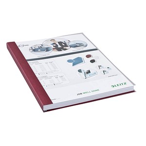 LEITZ Buchbindemappen rot Softcover für 106 - 140 Blatt DIN A4, 10 St.