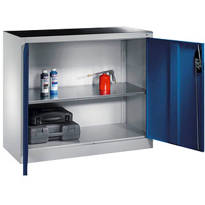 CP Stahlschrank 8830-000 S10203 lichtgrau, enzianblau 1 Fachboden 120,0 x 40,0 x 100,0 cm, aufgebaut, 1 St.