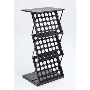 update displays Prospektständer schwarz DIN A3, DIN A4 3 Fächer 52,0 x 52,0 x 93,7 cm, 1 St.