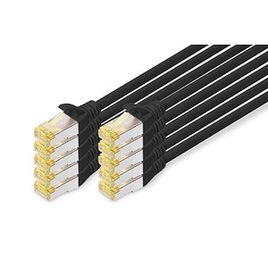 DIGITUS RJ45-Stecker/RJ-45 Stecker Netzwerkkabel DK-1644-A-010-BL-10 1,0 m schwarz, 10 St.