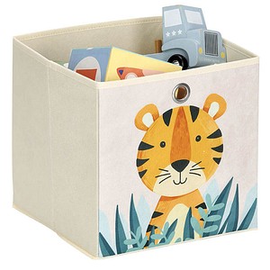 Zeller Tiger Aufbewahrungsbox beige 28,0 x 28,0 x 28,0 cm, 1 St.