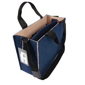 SIGEL Laptoptasche Hot Desking Bag Bicolor Recycling-PET dunkelblau, beige BA420 bis 39,1 cm (15,4 Zoll)