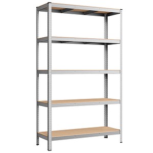 SONGMICS Schwerlastregal GLR060E01 silber, braun 120,0 x 60,0 x 200,0 cm