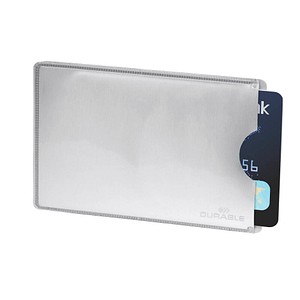 DURABLE Kreditkartenhülle RFID SECURE silber 5,4 x 8,6 cm, 1 St.