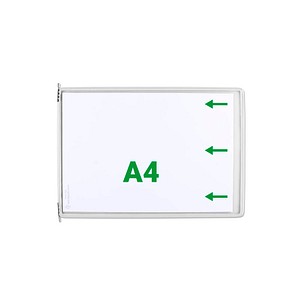 20 tarifold Sichttafeln mit 5 Aufsteckreitern DIN A4 quer weiß, Öffnung seitlich