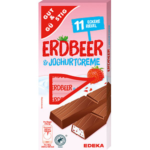 GUT&GÜNSTIG Joghurt-Erdbeer Schokoriegel 11 Riegel, 1 St.