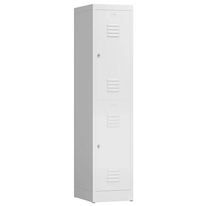 ClassiX Spind signalweiß X-523217, 2 Schließfächer 41,5 x 50,0 x 180,0 cm