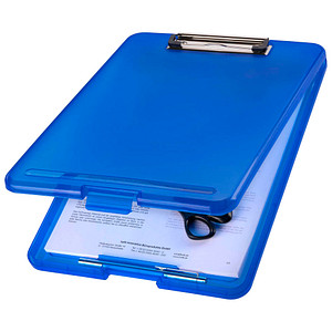 helit Klemmbrett the clip H2532030 DIN A4 blau transluzent Kunststoff, 1 St.