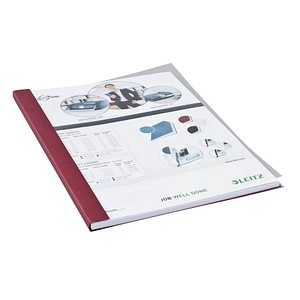 LEITZ Buchbindemappen rot Softcover für 36 - 70 Blatt DIN A4, 10 St.