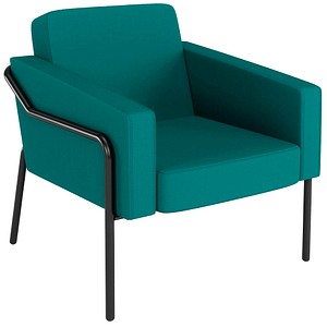 medso powered by PAPERFLOW Sessel MEDSO L blau schwarz Kunststoff 75,0 x 74,3 x 73,6 cm, 1 St.