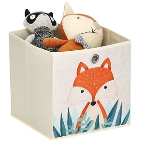 Zeller Fuchs Aufbewahrungsbox beige 28,0 x 28,0 x 28,0 cm, 1 St.
