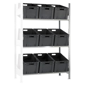 SCHULTE Anbau-Schrägbodenregal L MULTIplus150 13681 lichtgrau 130,0 x 60,0 x 200,0 cm