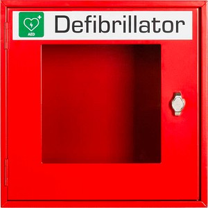 LÜLLMANN Wandschrank für Defibrillator ohne Füllung rot