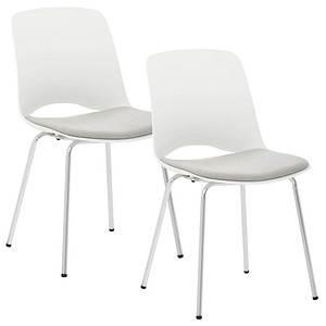 Mayer Besucherstühle 2521_02 weiß Kunststoff, 2 St.